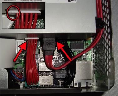 [Pic 5a] 15. Now plug the other end of the ODD SATA cable in to the back of the ODD drive.