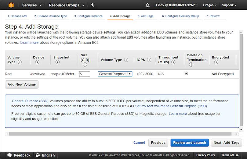 Deploy Firebox Cloud on AWS 11. Click Next: Add Storage. 12.