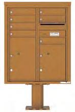 New ADA Max Height 4C Pedestal Mount Mailboxes 53" High Any National Mailboxes 4C mailbox module may be used with a pedestal mount accessory for any private delivery application whether it is on a