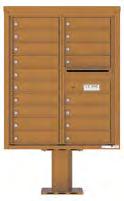 New 10 Door High Pedestal Mount 4C Mailboxes 66" High Any National Mailboxes 4C mailbox module may be used with a pedestal mount accessory for any private delivery application whether it is on a