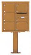 New 9 Door High Pedestal Mount 4C Mailboxes 62 1 2" High Any National Mailboxes 4C mailbox module may be used with a pedestal mount accessory for any private delivery application whether it is on a