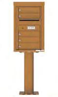 New 7 Door High Pedestal Mount 4C Mailboxes 55 1 2" High Any National Mailboxes 4C mailbox module may be used with a pedestal mount accessory for any private delivery application whether it is on a