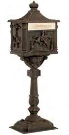 Victorian Pedestal Locking Residential Mailbox (USPS Approved) National Mailboxes Victorian pedestal locking mailbox pictured in bronze finish includes a classic Pony Express design.