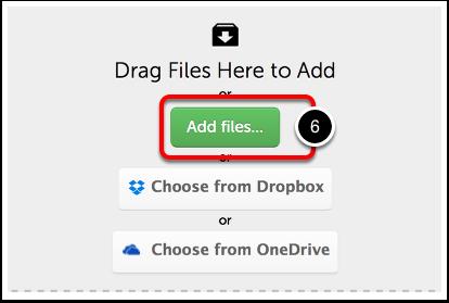 6. Click on the Add Files