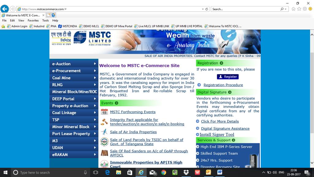 Go to website: www.mstcecommerce.