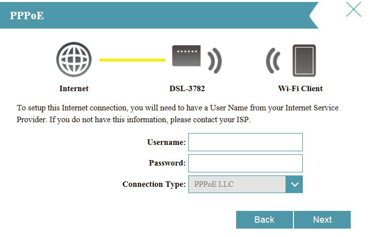 Section 3 - Getting Started Setup Wizard (continued) If the router cannot determine your connection type, a list of connection types to choose from will be displayed.