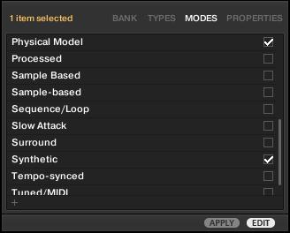 Click on MODES to edit the Mode tags for your file.