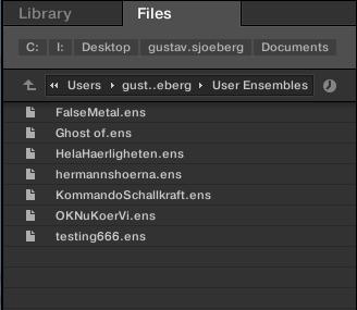 Managing the Library Working with the Files Pane The Result list of the Files pane. 11.4.