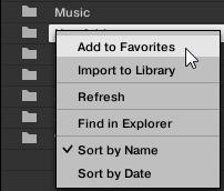 Managing the Library Loading VST Plug-ins 2. In the Results list, right-click the desired folder and select Add to Favorites from the context menu.