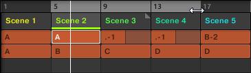 Creating an Arrangement Selecting a Loop Range The loop range now contains three Sections. You will note that selecting a single Section amounts to selecting a one-section-long loop range. 10.3.