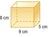 Lesson 7- Surface Area of Prisms Page 515 1 Determine the lateral and surface area of the rectangular prism. Round to the nearest tenth if necessary. Determine the lateral area. L.A. = Ph Lateral area of a rectangular prism L.