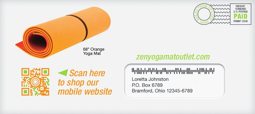 Mobile Shopping Promotion Get double duty out of your envelope by providing a direct link to your mobile site.