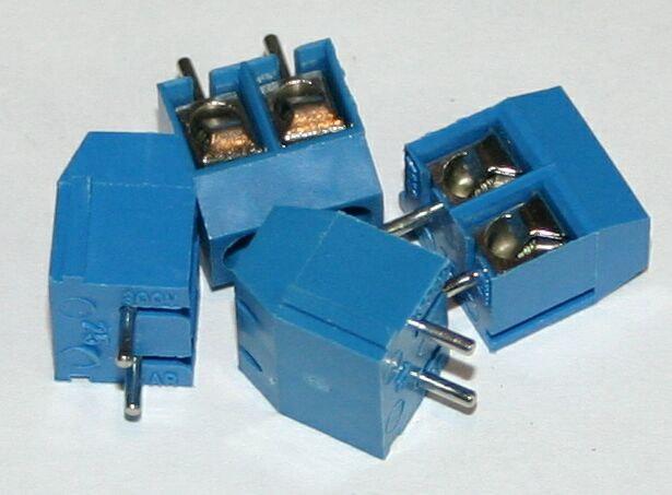 connectors. Place and solder the two 100nF capacitors.