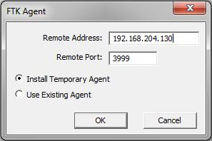 Using the FTK Temporary Agent You can deploy the FTK Temporary Agent to a remote computer to acquire data for FTK.