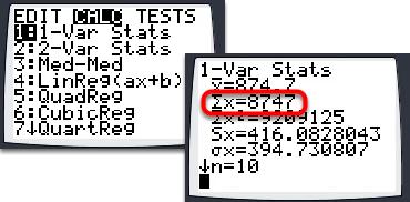 To verify if you have the right checksum, go to: [STAT] "CALC" "1: 1-VAR STATS" [ENTER].