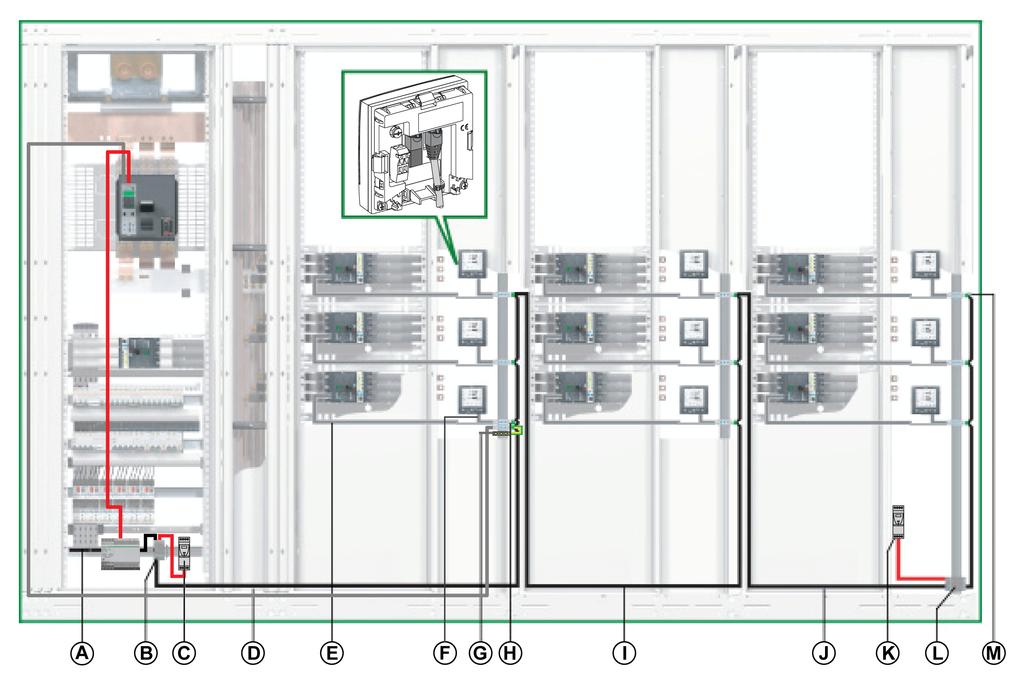 Design Rules of ULP System Case of Several Power Supply Segments When more than one 24 Vdc power supply is needed (seepage44), then several power supply segments are used along the Modbus cable.