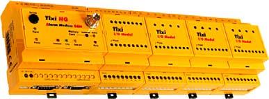 Alarm Modem with 4 I/O Modules Tixi Alarm Modems for LAN, wireless LAN or analogue telephone networks: HE400, HW400 and HM series.