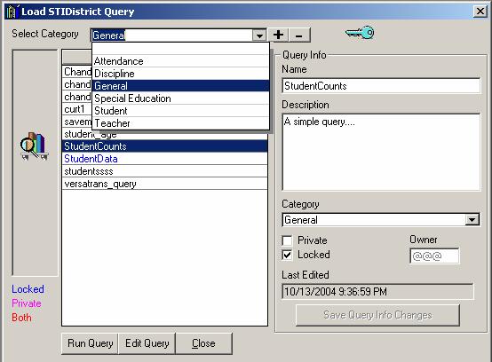 Printing and Exporting Query Results Query results may be printed or exported using the following buttons on the toolbar: Click on the Print Results button to send the data to a printer for a hard