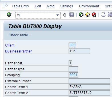 entries of (standard) SAP tables As a prerequisite
