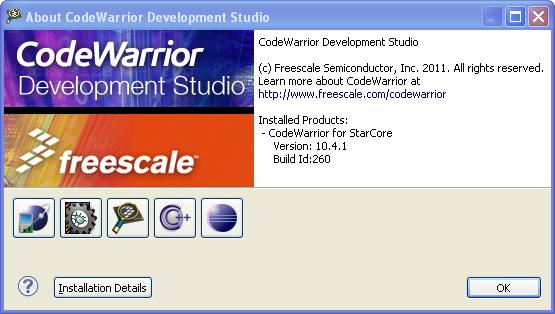 IDE Extensions Viewing CodeWarrior plug-ins Figure 60: About CodeWarrior Development Studio dialog 2.