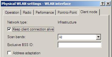 Chapter 5: Advanced wireless LAN configuration To edit the settings for client mode in LANconfig, go to the 'Client mode' tab under the physical WLAN settings for the desired WLAN interface.