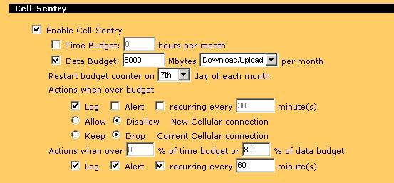1. Cell-Sentry The LAN-Cell 2 s Cell-Sentry feature makes it easy to monitor your cumulative cellular data usage.