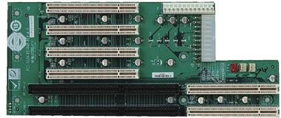 power backplane with four PCI slots and one ISA slot 5-slot ATX power