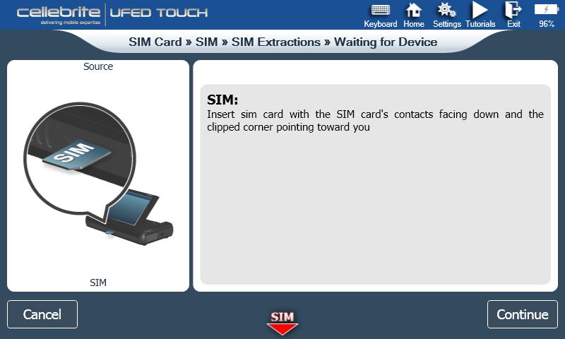 Chapter 11: SIM card functionality 138 In the Select Content Types screen, select the content types that you want to extract from the list of options on the center of the screen.