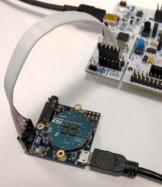 BlueCoin Station SWD connection Be sure that CN2 Jumpers are OFF and connect your STM32 Nucleo board to the BlueCoin Station through the provided cable paying