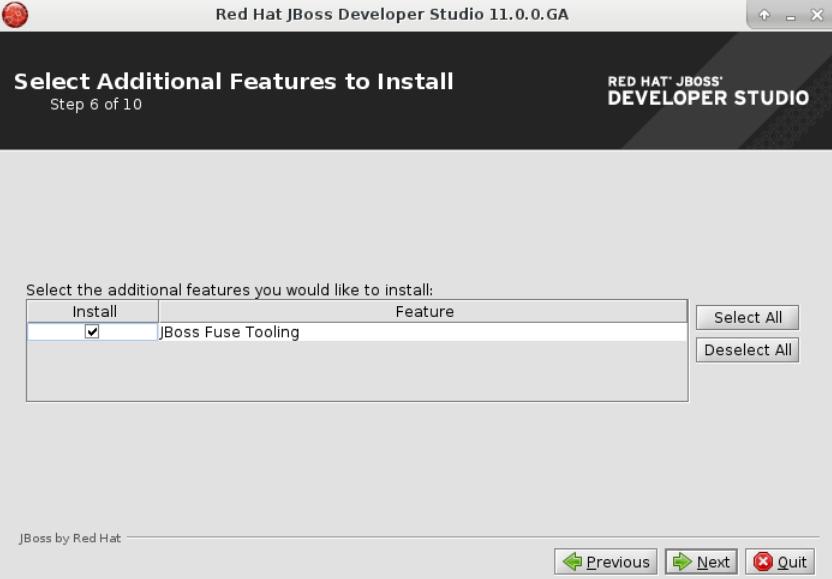 CHAPTER 4. NEW FEATURES AND ENHANCEMENTS CHAPTER 4. NEW FEATURES AND ENHANCEMENTS 4.1. FUSE TOOLING 4.1.1. Devstudio Installer Fuse Tooling was previously a part of Red Hat JBoss Developer Studio Integration Stack.