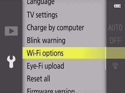 D 83 Cameras with Built-in Wi-Fi Wireless security can be enabled from the camera Wi-Fi options menu or using