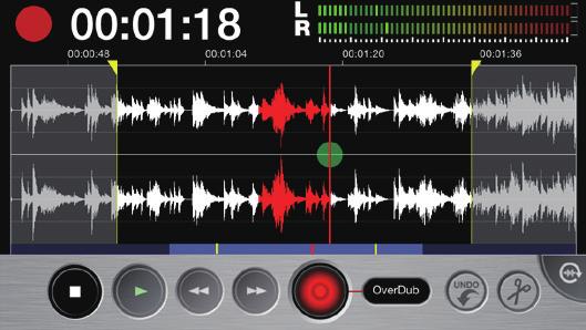 Adding recordings (landscape Landscape mode onlyonly) (new You can start recording to an already recorded file from any point you like.