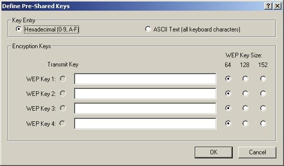 11 Authentication Mode as appropriate on the Advanced tab of this Profile Management dialog. Figure 3-5 Security tab of Profile Management Figure 3-6 Define Shared Keys 3.