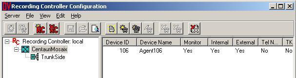 These settings are specifically used to setup devices/agents that should be recorded.