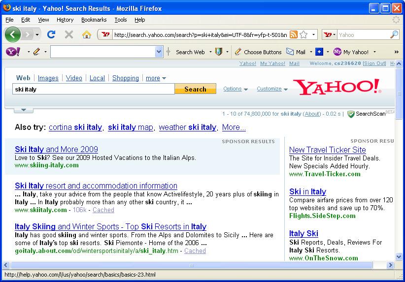 Internet Advertising Types: Sponsored Search textual ads served on search results pages, triggered by