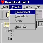 V. Setup Defaults for your TriFIT 620 System General Defaults To set up the TriFIT software to work with your TriFIT 620, go to Defaults/Environment.