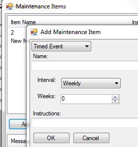 Timed Event: Selects the interval by using the dropdown menu. The choices are Hourly, Daily, Weekly, Monthly, and Yearly.