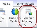 When Add WebEx Meeting is clicked, the settings window appears. Your meeting does not require a password.