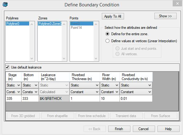 Quick Start Tutorials 53 Click on "Define Boundary Conditions" in the tree, and select the "Define Boundary Condition button".