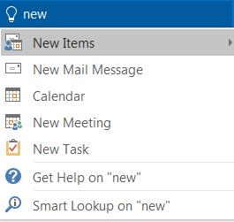 Tell Me Figure 11 Outlook Today The Tell Me search box allows users to enter words and phrases related to what you want to do next to quickly access features or
