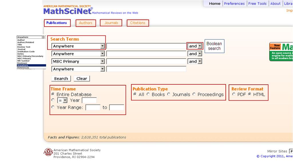 MATHSCINET TIP SHEET 1. Start at Maths Subject page: http://www3.imperial.ac.uk/library/subjectsandsupport/maths 2. Click on MathSciNet.
