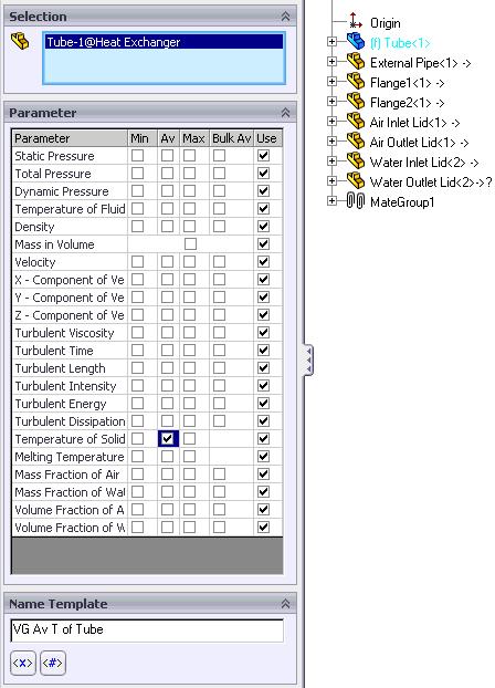 Specifying a Volume Goal 1 In the Flow Simulation Analysis tree, right-click the Goals icon and select Insert Volume Goals. 2 In the Flyout FeatureManager Design tree select the Tube part.