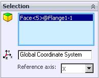 initial conditions in the selected fluid region. 1 Click Flow Simulation, Insert, Fluid Subdomain. 2 Select the Flange 1 inner face (in contact with the fluid).