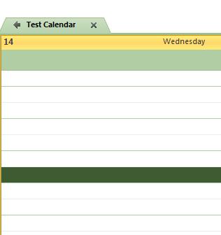 Example: Your Mailbox and the Test Calendar that we created above are both being displayed in Side by Side mode.