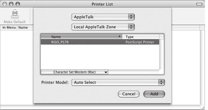 Printer Driver Installation Select AppleTalk and Local 13 AppleTalk