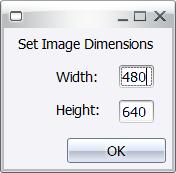 Figure 127: Chart Export Options A window displays so that you can specify the image dimensions.