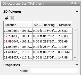 In the Name field of the Object Properties window, enter a name for the polyline. Drawing a 3D Polygon 1. Click the icon on the drawing toolbar. 2. On the map, click the first point of the polygon. 3. Click the various points of the polygon on the map.