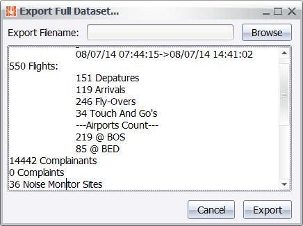 Exporting the Dataset To export the dataset: 1. Select File > Export Dataset.