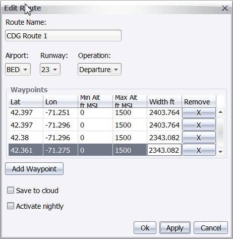 Updating a Route EnvironmentalVue enables you to update the route either via the Edit Route window or via the map. Using the Edit Route Window To update a route via the Edit Route window. 1.