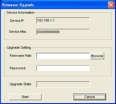Firmware Upgrade: When the device has a new function, there will be a new firmware to update the device, use this function to update.